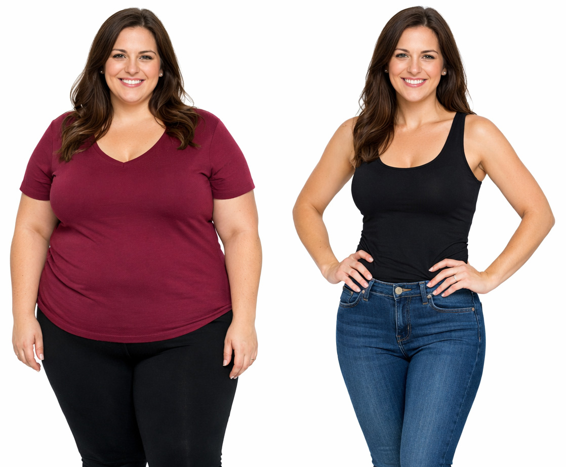 Before and after weight loss results